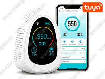 Умный автономный Tuya Wi-Fi датчик-детектор 3 в 1 - «HTI-0131-WT ...
